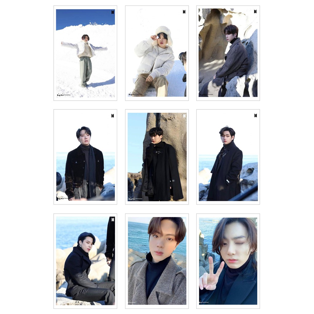 [Ép Lụa] Lomo Card 63 ảnh BTS -Winter Package 2021 Naver