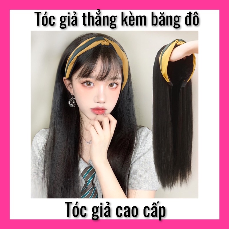 Tóc giả cài băng đô tóc thẳng( cài ngẫu nhiên) ❇️freeship ❇️