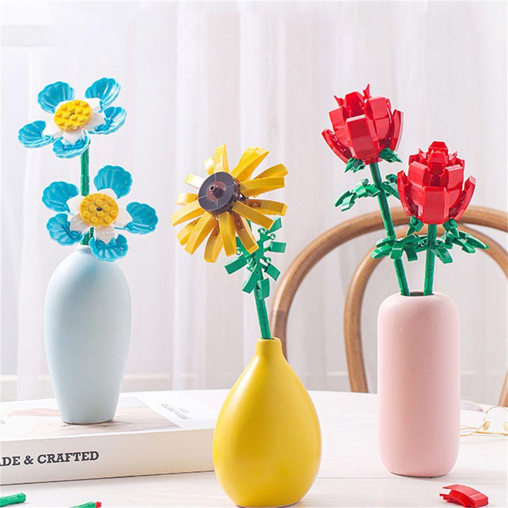 Bộ Đồ Chơi Lắp Ráp Cây Hoa Hồng Trang Trí DIY