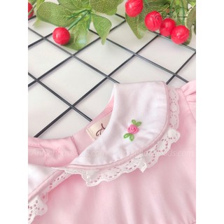 ĐẦM SMOCK ANNIE HỒNG PHẤN CỔ VIỀN REN