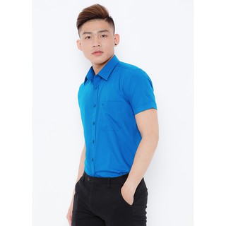 Áo sơ mi nam ngắn tay Vĩnh Tiến 325 - xanh navy