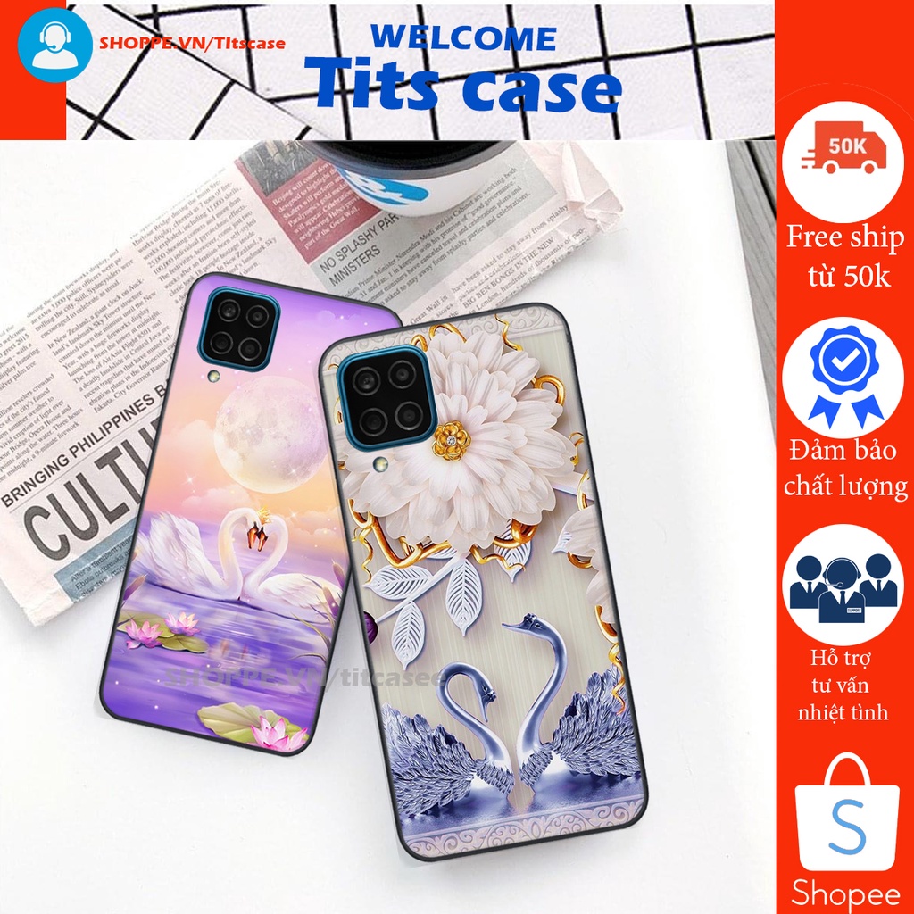 Ốp lưng Samsung Galaxy A12 / A22 4G / M12 / M32 in hình thiên nga,hoa may mắn, đặc sắc ĐỘC - LẠ - BỀN