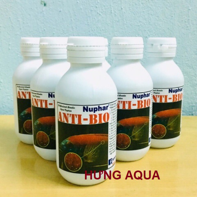 Thu ô c Anti Bio Nuphar chai 100ml di.ệt khuẩn xử lý các bệnh nấm cho cá cảnh (hàng chuẩn)
