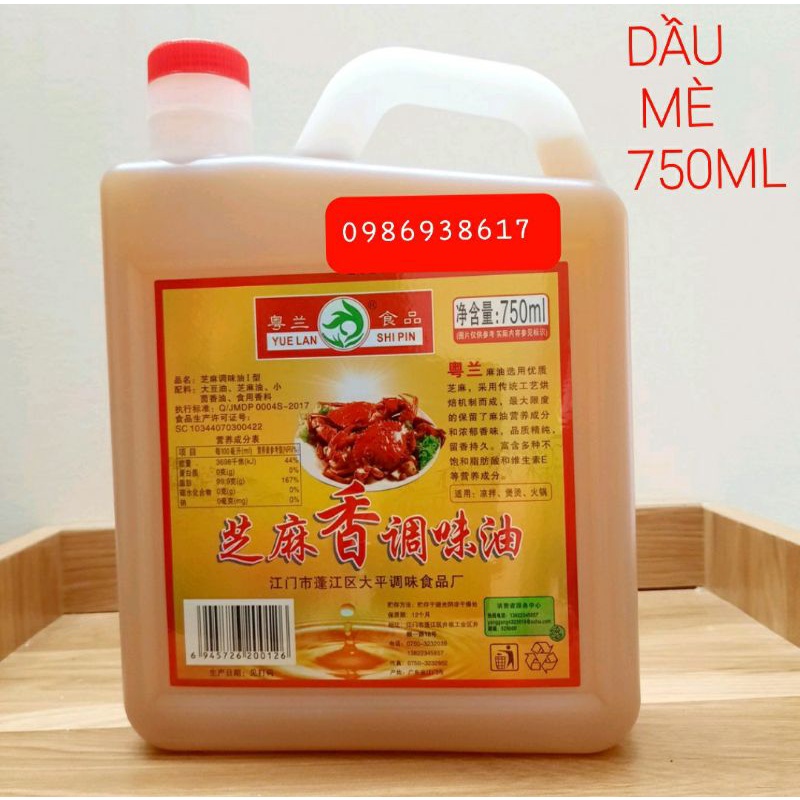 Dầu mè,dầu vừng thơm nguyên chất 750ml_Gia vị trung quốc