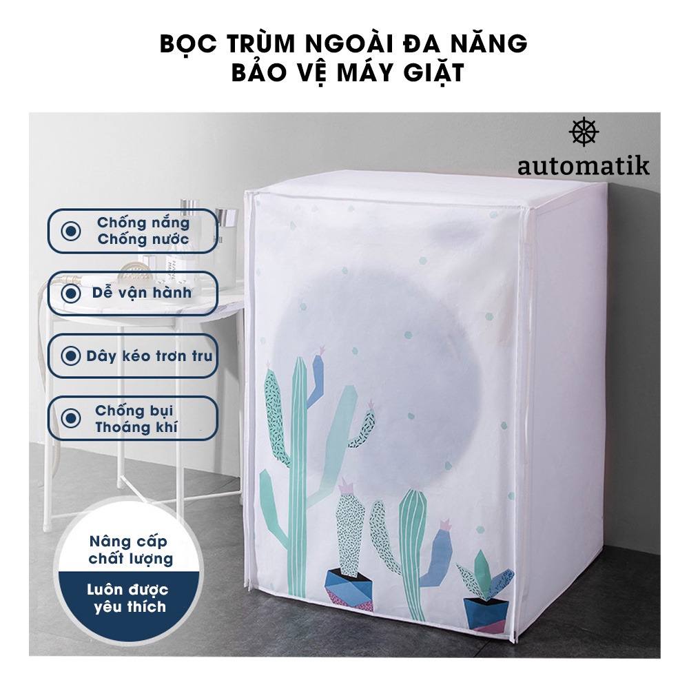 Áo Trùm, Vỏ Bọc Trùm Máy Giặt Cửa Ngang, Cửa Trước, Cửa Trên, Lồng Ngang Chống Thấm, Chống Nước, Chống Bụi - Automatik