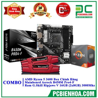Combo máy tính Ryzen 5 3600 B450M 16G