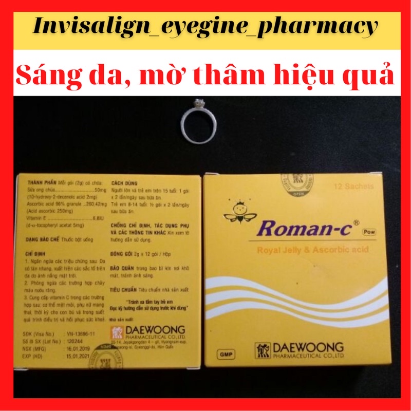 Royalpluz- Hàng thay thế Roman - C ( sữa ong chúa, vit C, vit E) sáng da