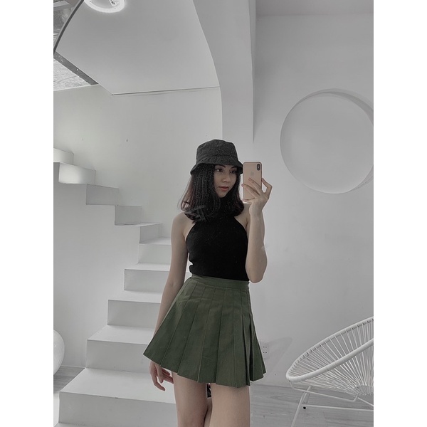 Váy Tennis màu xanh rêu - Green Tennis Skirt | BigBuy360 - bigbuy360.vn