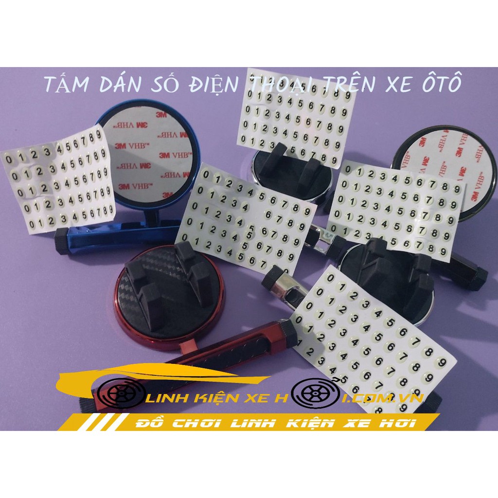 TẤM DÁN SỐ ĐIỆN THOẠI TRÊN XE ÔTÔ