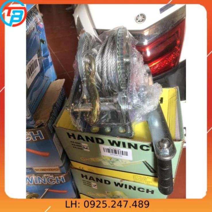Tời quay tay 600lbs(có cáp móc sẵn )