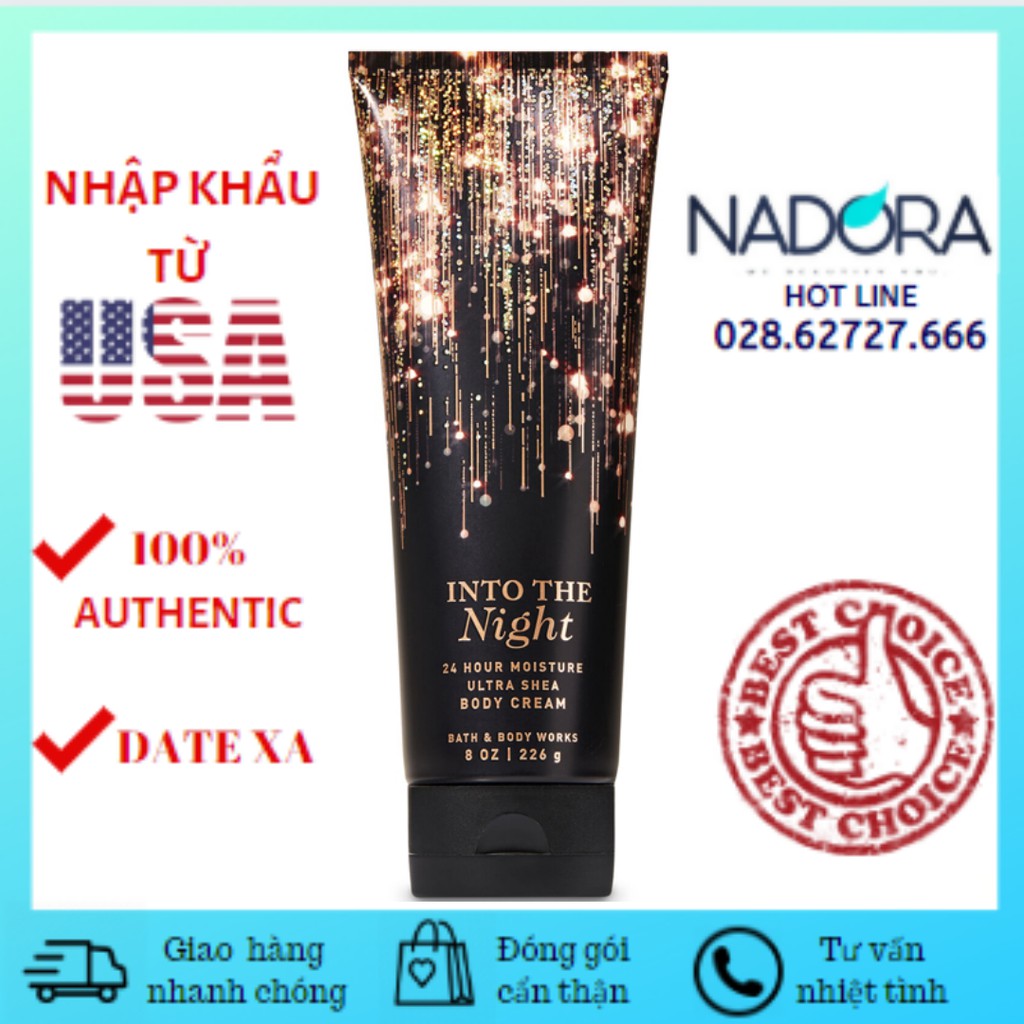 Kem Dưỡng Thể Bath &amp; Body Works - Into The Night Body Cream (226g)