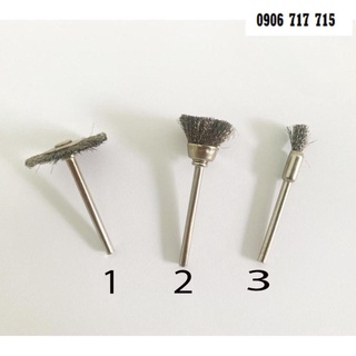 Chổi đánh bóng, đánh gỉ cho máy mài trục 3mm