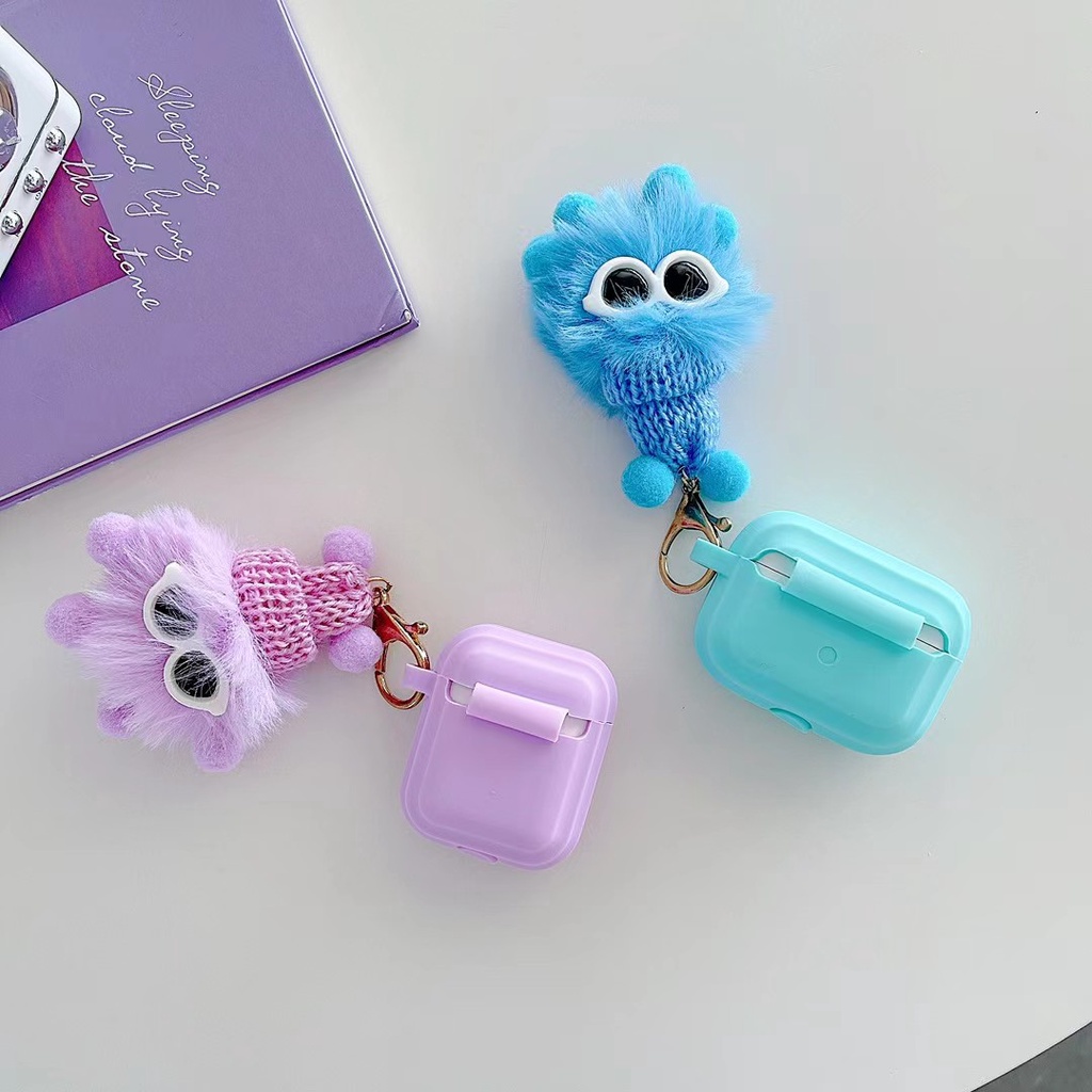 Vỏ bọc hộp đựng tai nghe chất liệu TPU hình quái vật dễ thương cho airpods 1/2 pro
