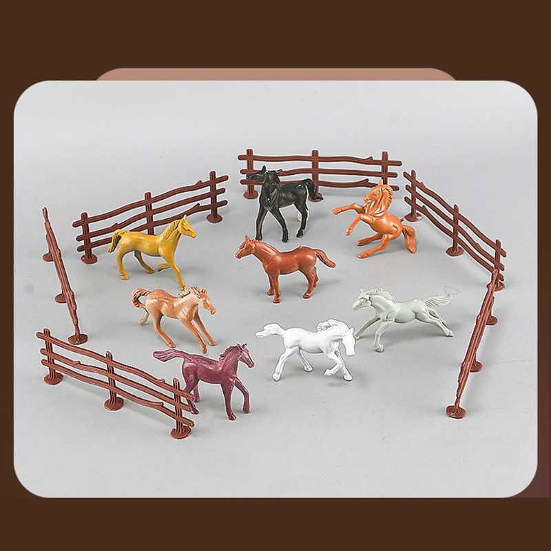 Bộ Đồ Chơi Ngựa Gỗ Dễ Thương Dùng Trang Trí Bánh Cupcake