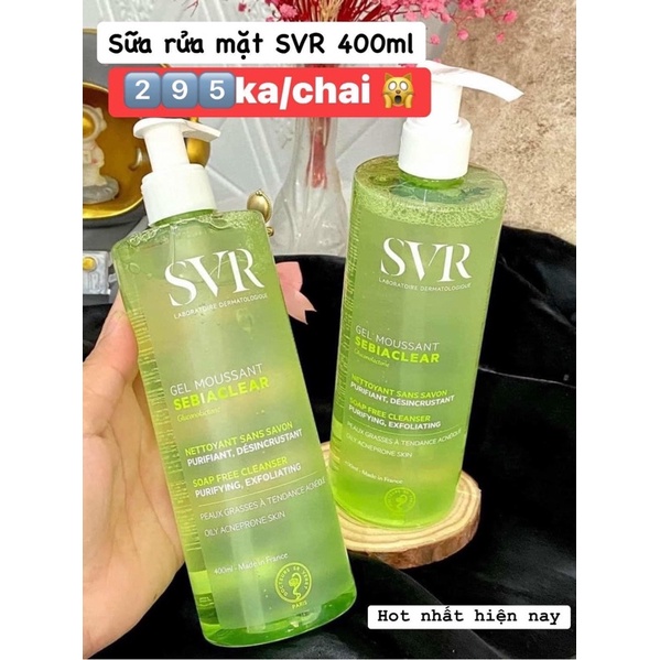 SỮA RỬA MẶT SVR 400ml MẪU MỚI DATE 2025 ( BILL PHÁP)