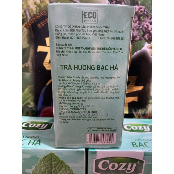Trà Cozy Bạc Hà túi lọc
