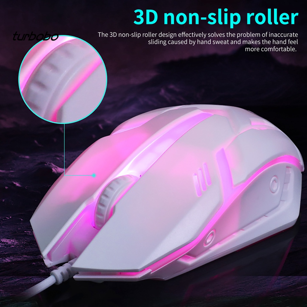 Chuột Quang Chơi Game Có Dây Usb Và Đèn Nền Cầu Vồng Cho Pc