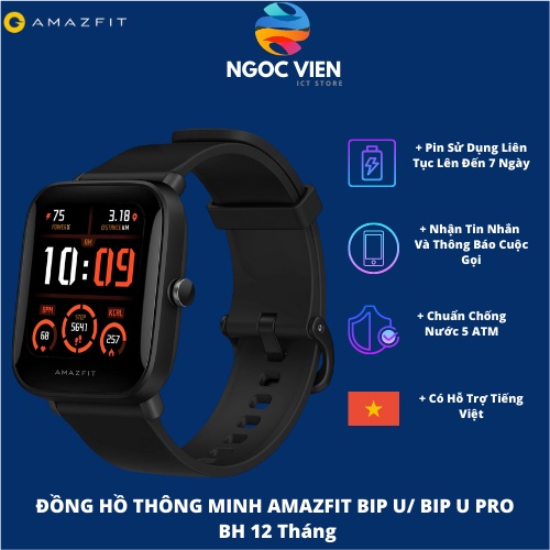 Đồng Hồ Thông Minh Amazfit Bip U/ Bip U Pro | Bản Quốc Tế | Hàng Chính Hãng | Phân Phối Bởi DIGIWORLD