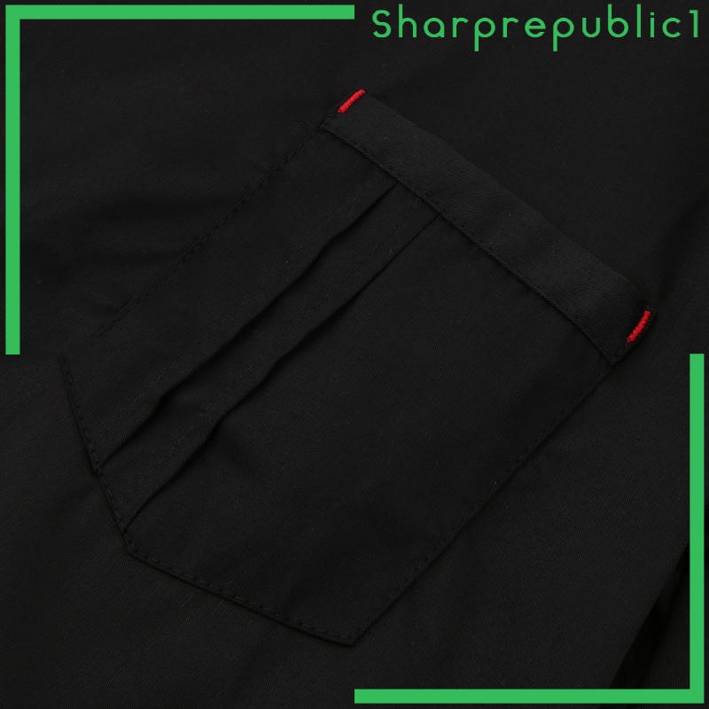 Áo đồng phục đầu bếp tay ngắn màu trắng thời trang cho nam và nữ