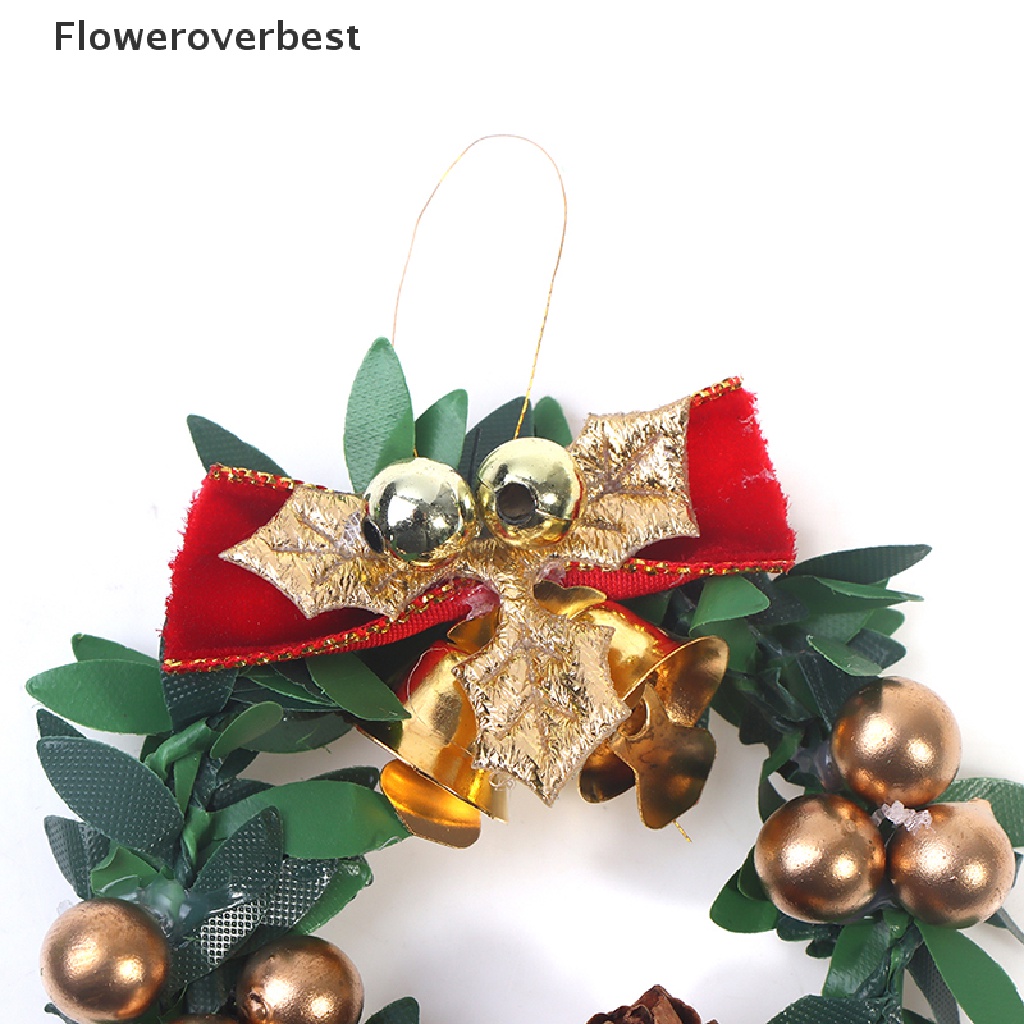 Vòng hoa giáng sinh 6cm tỉ lệ 1: 12 dùng để trang trí nhà búp bê