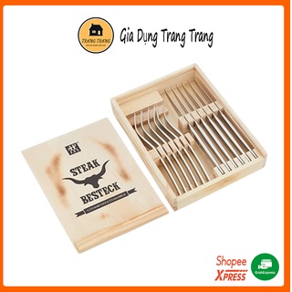 Set 12 dao dĩa Zwilling Steak kèm hộp gỗ