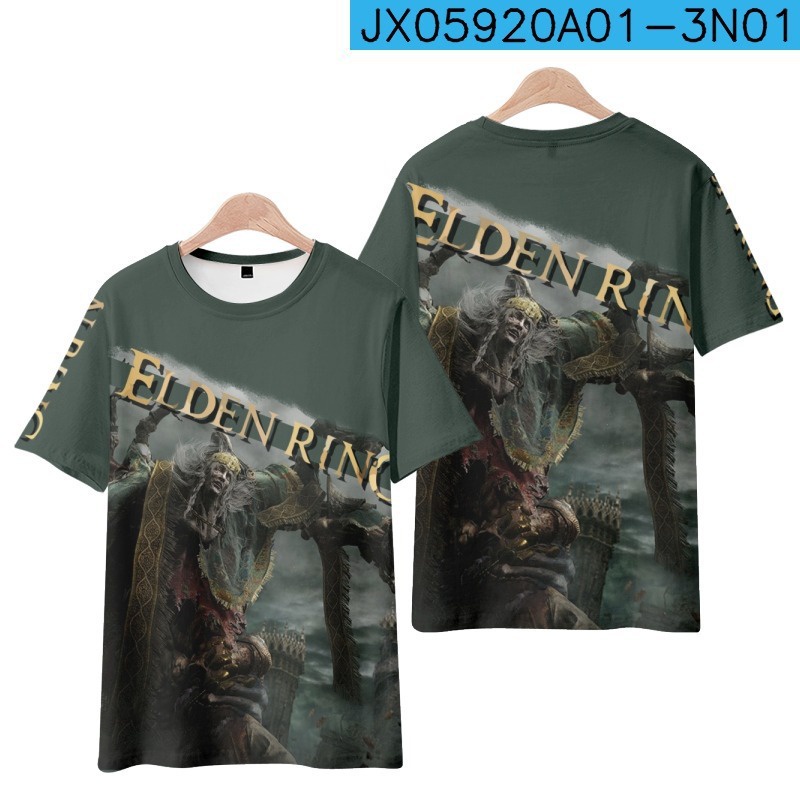 Áo Thun Cổ Tròn In Hình Jason Elden Ring Thời Trang Unisex Mùa Hè Dễ Phối Đồ