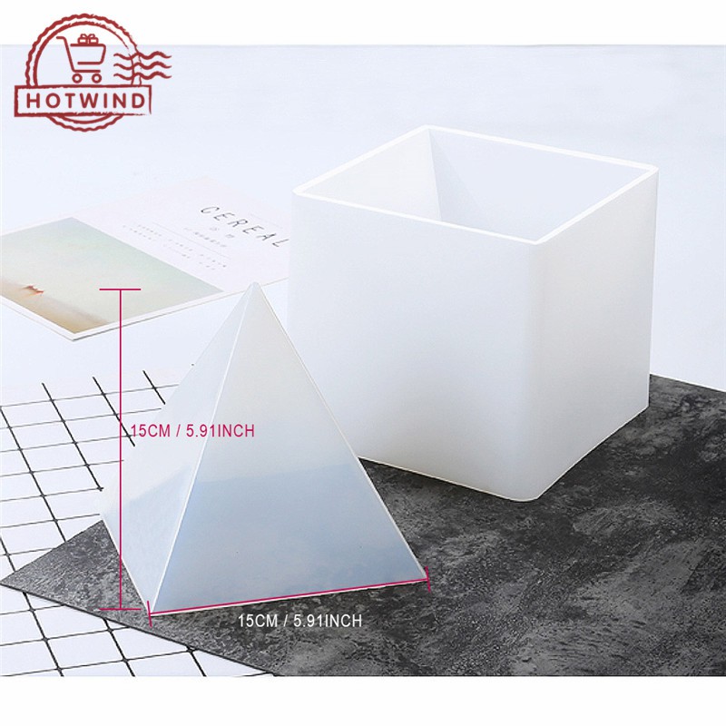 HW 15cm Large Pyramid DIY Silicone Mould Epoxy Resin Jewelry Casting Mold Handcraft Ornaments Tool