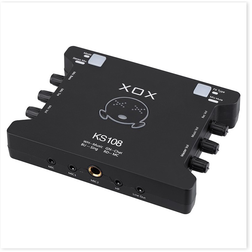 [COMBO] Trọn bộ thu âm chuyên nghiệp soundcard XOX KS108 với micro thu âm BM900 WOAICHANG chuyên livestream, thu âm