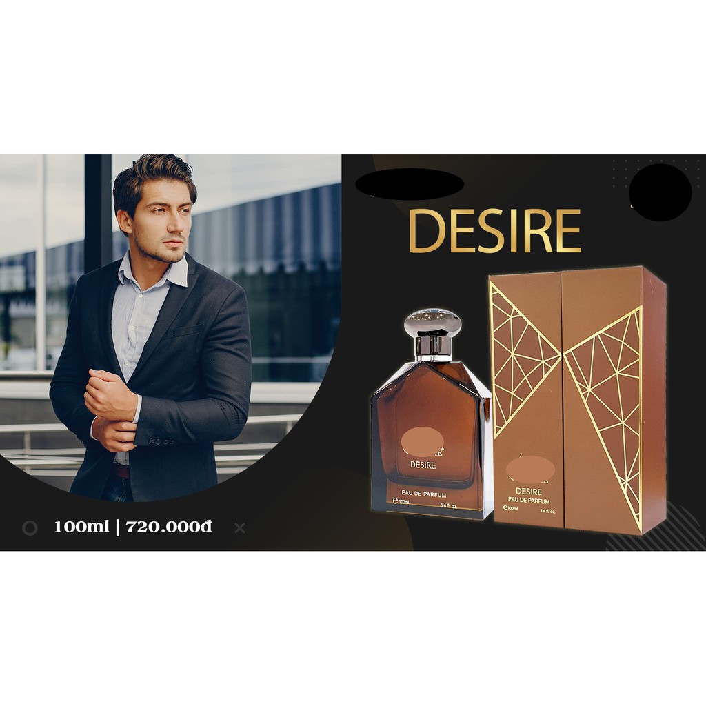 Nước hoa nam Desire thơm dai quyến rũ 100ml