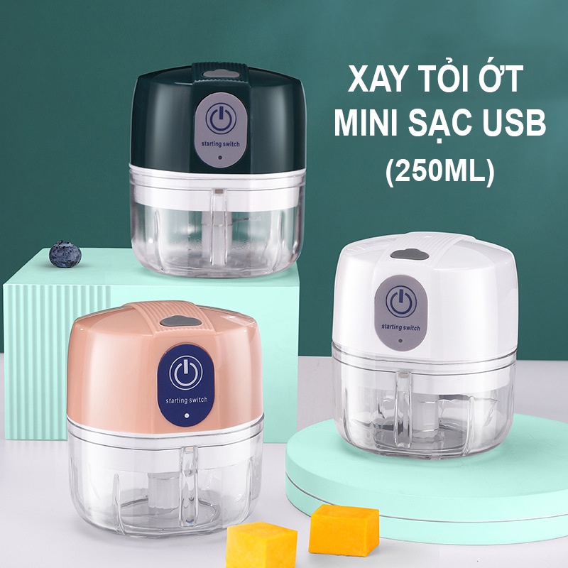 Máy Xay Hành Tỏi Ớt Jodily StarHome, Xay Đồ Đa Năng Xay Đồ Ăn Dặm Cho Bé - Dung Tích 250Ml