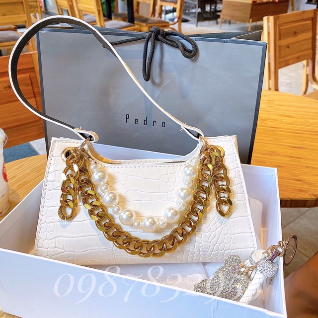 [Mã FAMAYWA2 giảm 10K đơn 50K] Túi 👜 kẹp nách phối Ngoc da rắn siêu sang bản 2020🥰🥰 | BigBuy360 - bigbuy360.vn