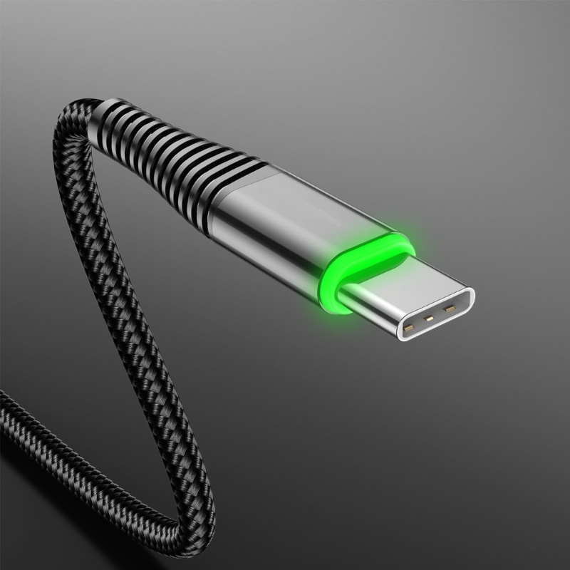 Dây Cáp Sạc Nhanh 3A USB Type C 3.0 Có Đèn LED Chất Lượng Cao