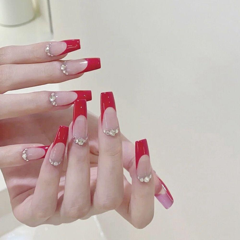 Hộp 24 Móng Tay Giả Che Phủ Toàn Diện Chất Lượng Cao