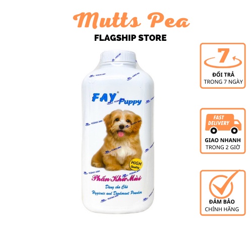 Phấn Thơm Khử Mùi Cho Chó Fay Puppy - 120g - Mutts Pea