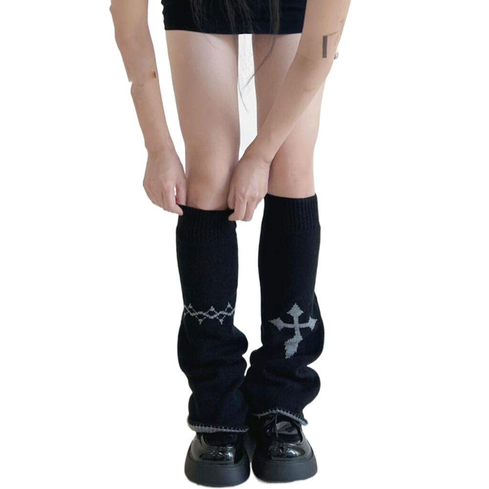 Vỏ Bọc Chân Dệt Kim Màu Trơn Giữ Ấm Mùa Đông Thoải Mái Cho Nữ