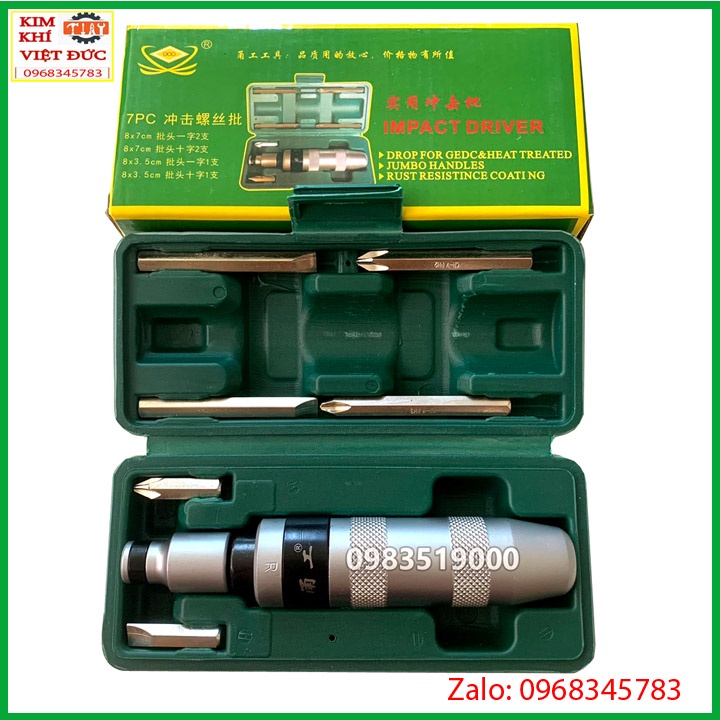 Bộ tô vít đóng đảo chiều cao cấp IMPACT DRIVER 7 chi tiết