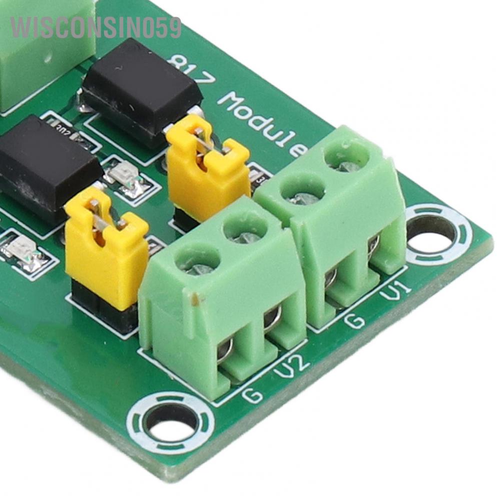 Wisconsin059 Mô-đun cách ly quang học 2 kênh Bo mạch chuyển đổi đầu ra trình điều khiển Optocoupler quang điện