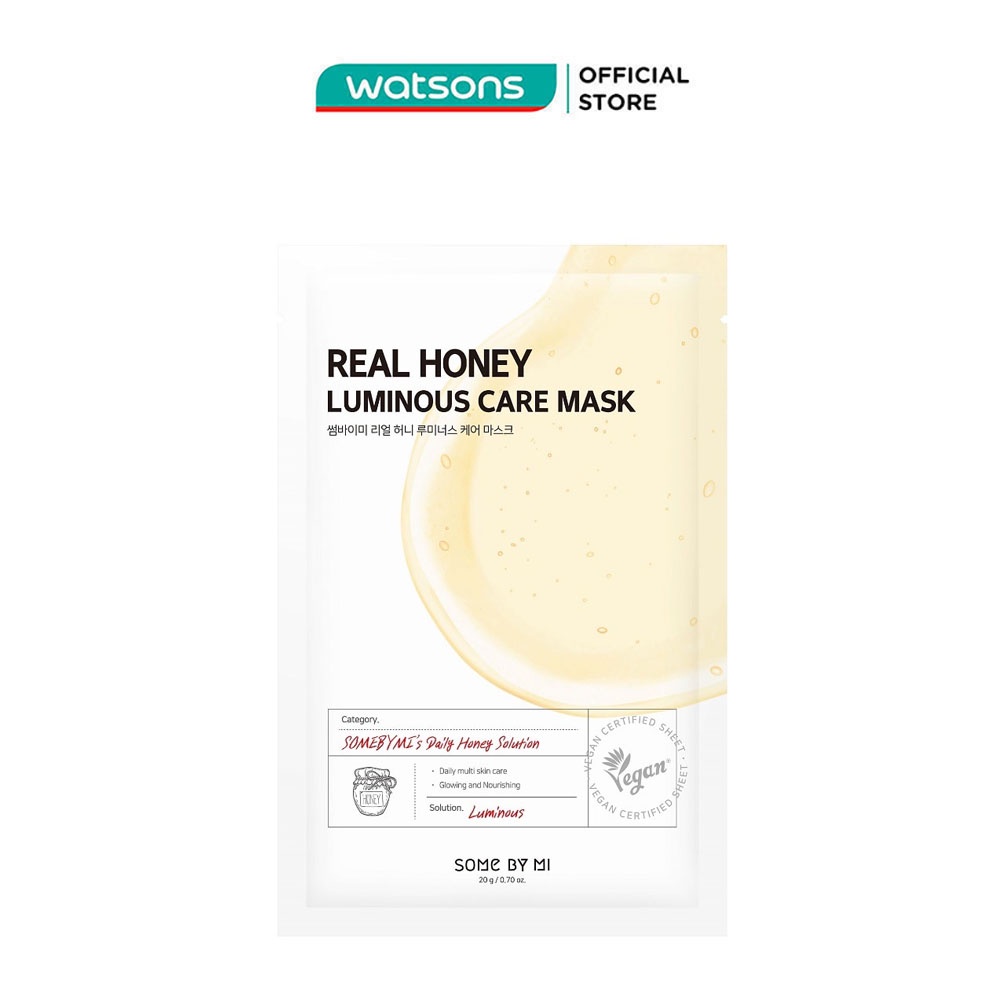 Mặt Nạ Giấy Some By Mi Chiết Xuất Mật Ong Real Honey Luminous Care Mask 20g