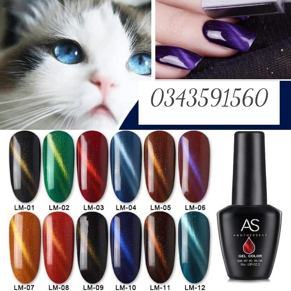 Sơn gel mắt mèo AS chính hãng mã LM