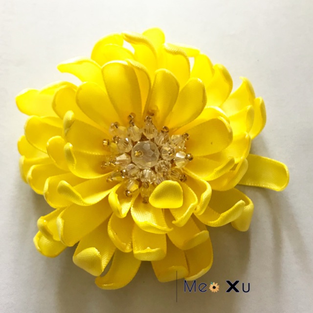 Hoa Cúc Vàng Handmade ruy băng