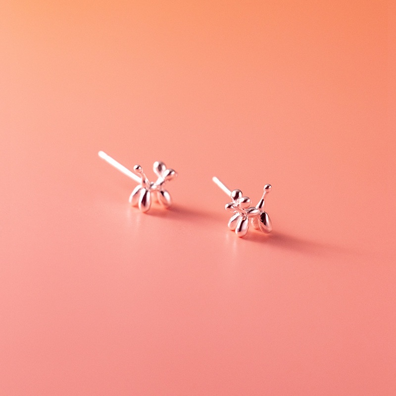 Hoa tai con chó con thời trang dễ thương đơn giản Hoa tai phim hoạt hình hàn quốc