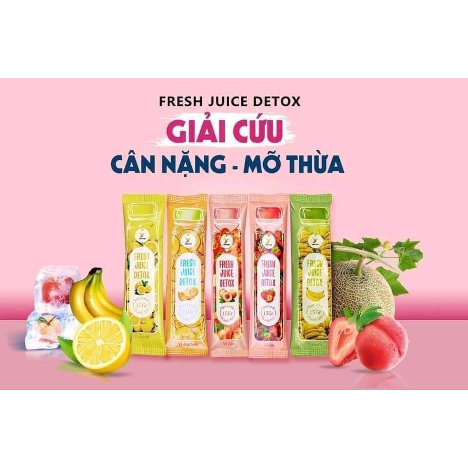 DETOX TRÁI CÂY GIẢM CÂN HAVYCO - FRESH JUICE DETOX hộp 15 gói