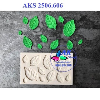Khuôn sillicon 12 lá hồng
