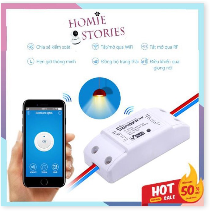 Công tắc thông minh, Công tắc điều khiển bằng wifi Sonoff Basic điều khiển mọi thiết bị trong nhà bạn từ xa