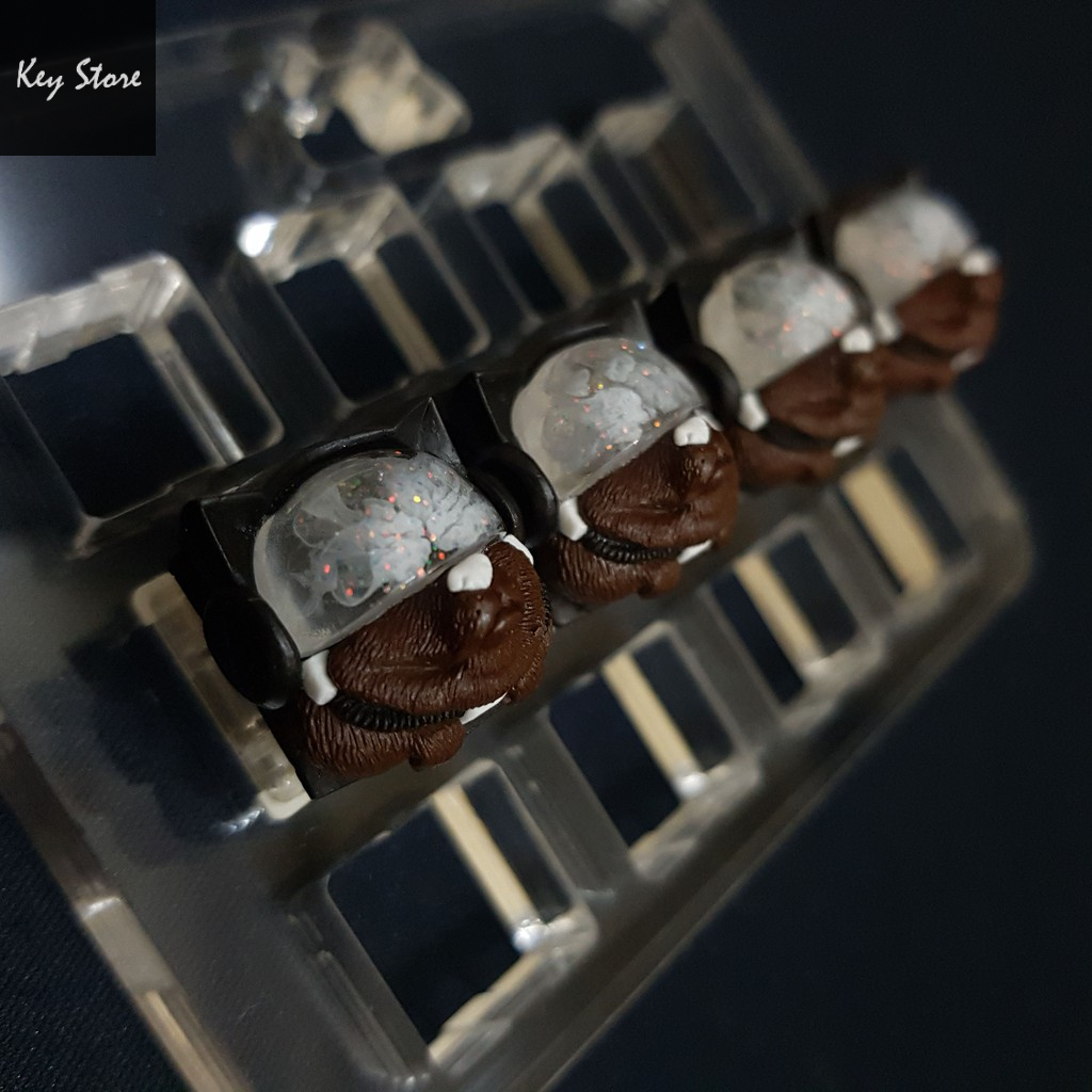 Nút bàn phím cơ artisan keycap sirius màu nâu chocolate