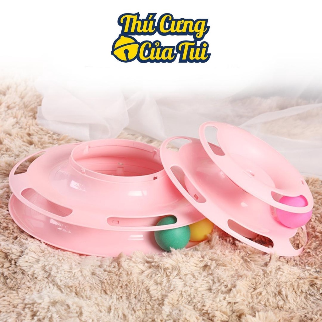 Đồ Chơi Tháp Banh 3 Tầng Cho Mèo Vờn Bắt - Thú Cưng Của Tui
