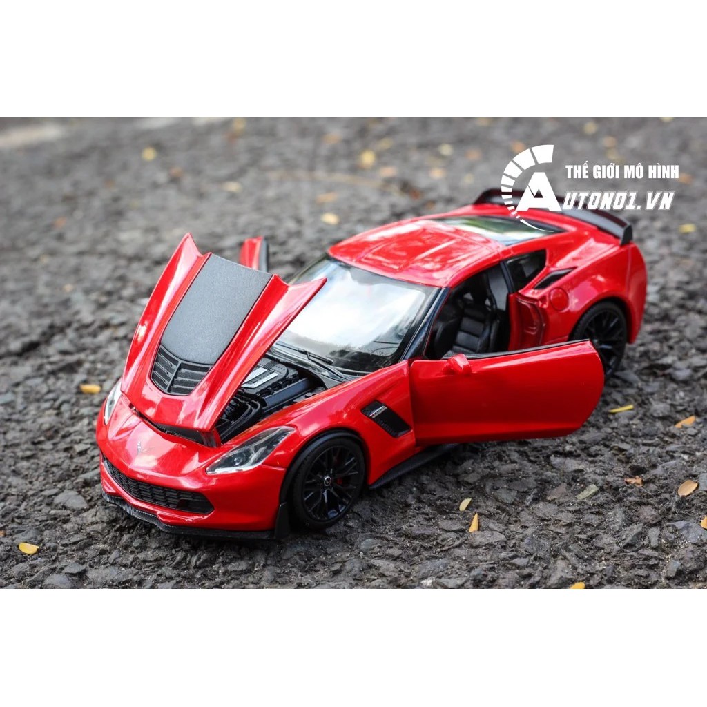 MÔ HÌNH CHEVROLET CORVETTE 2017 Z06 RED 1:24 WELLY 4983