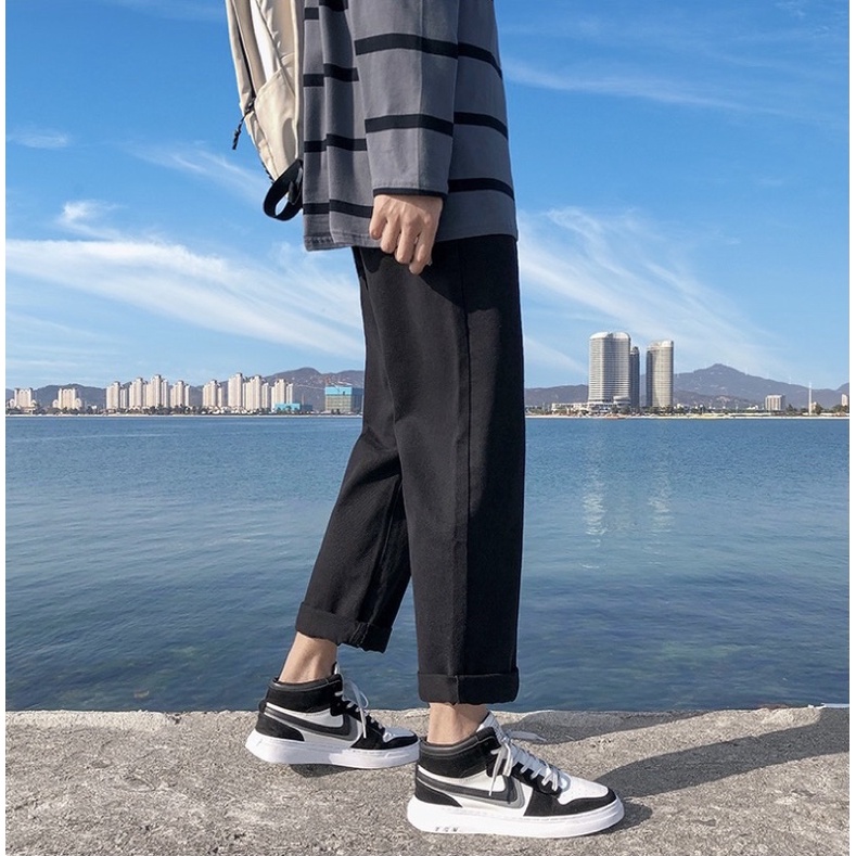 Quần Jean Baggy Đen Dhclothes  form rộng , dáng suông nam  nữ- quần bò dày dặn dễ phối đ