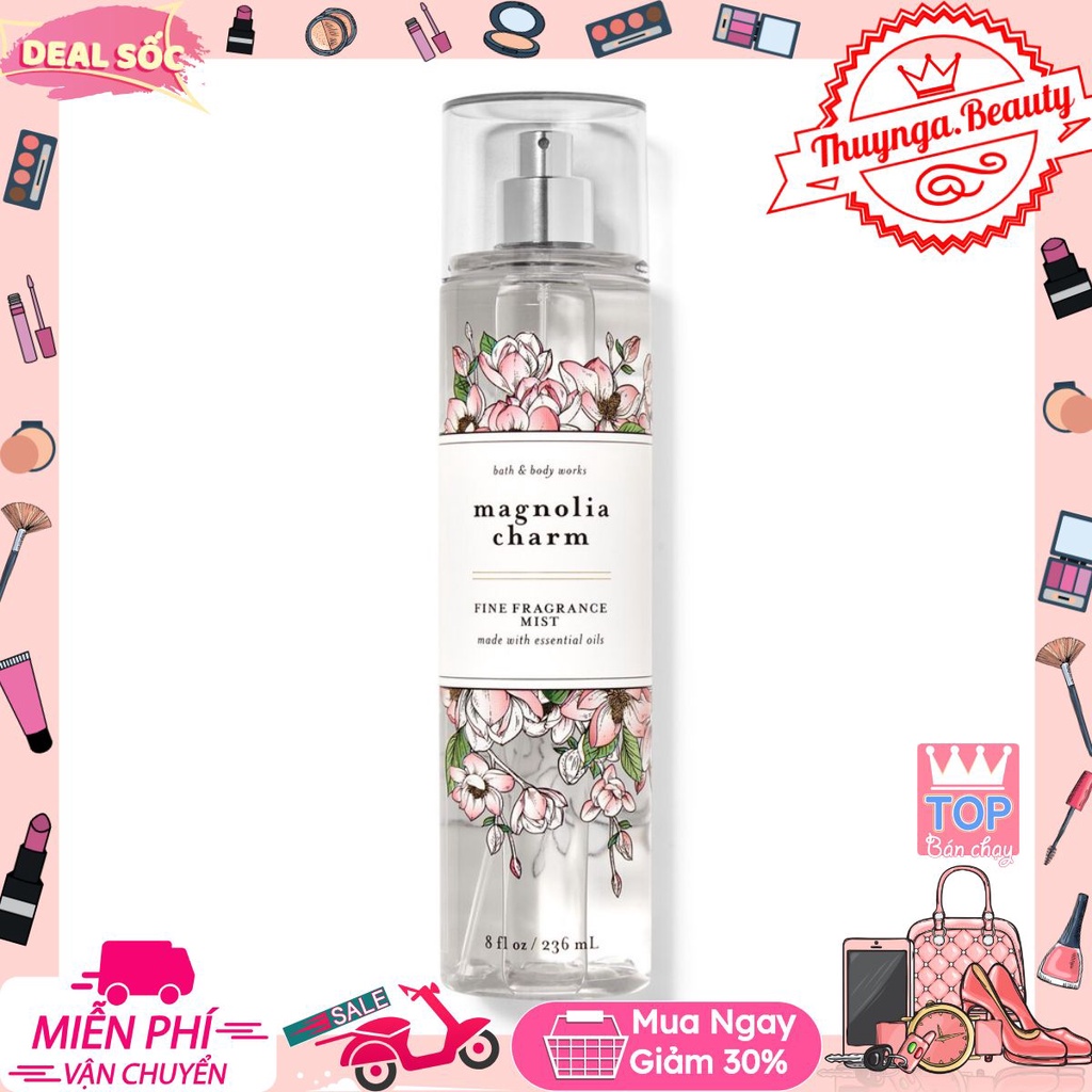 [𝐵𝒪𝒟𝒴 𝑀𝐼𝒮𝒯] Xịt thơm body mist Bath And Body Works Magnolia Charm 10ML #тнυynga.вeaυтyѕнop