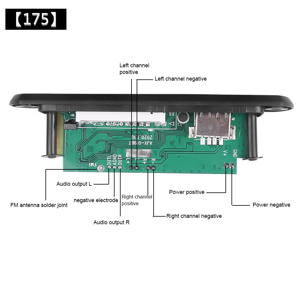 Bảng Mạch Giải Mã Âm Thanh Mp3 Mp5.0 Kết Nối Bluetooth Usb Fm Tf Cho Xe Hơi